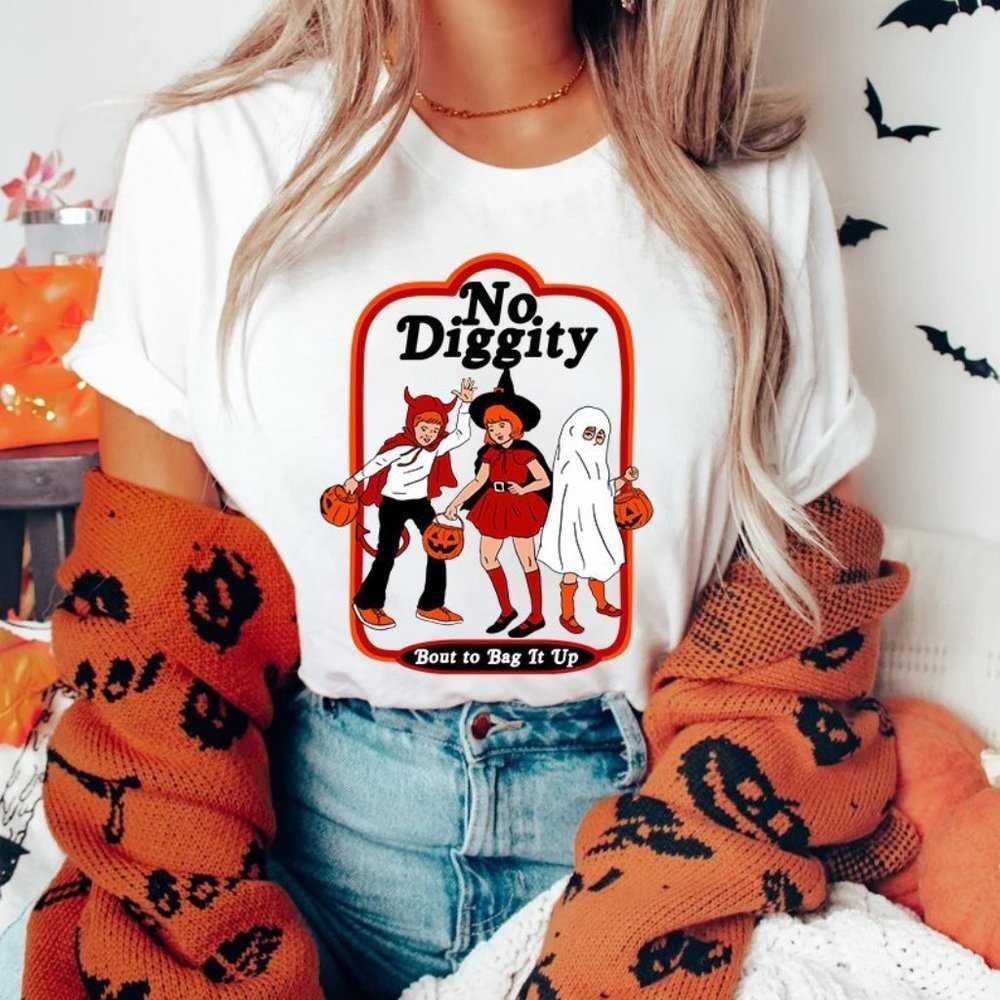 No Diggity Bout To Bag It Up Trick Or Treating Halloween Shirt